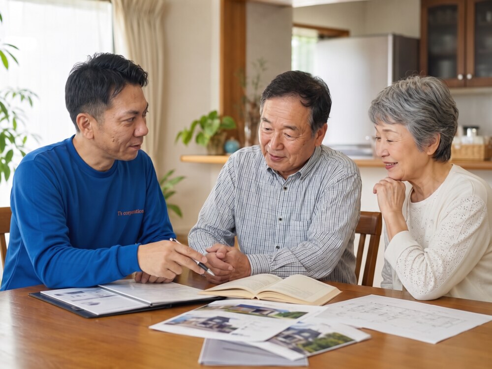 相続・終活のご相談を伺うスタッフとご夫婦