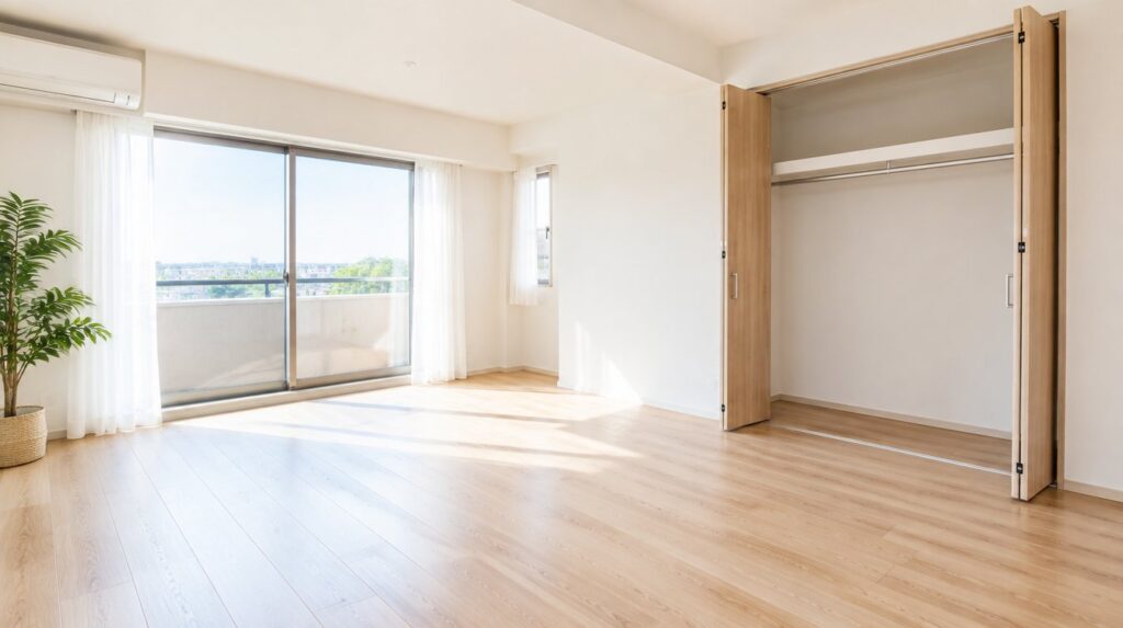 遺品整理のあとにリフォームを終えた明るい室内