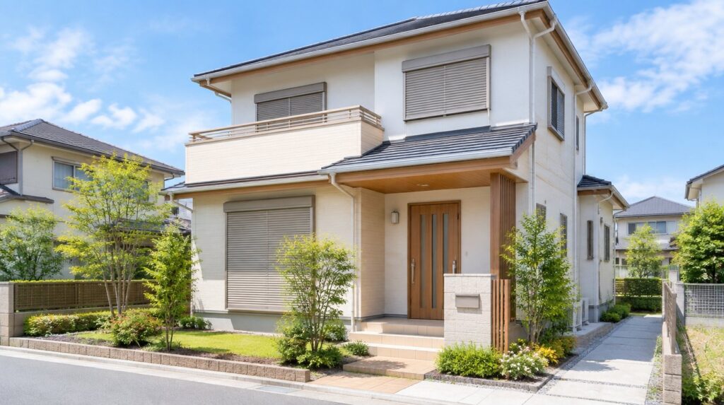 片付けを終えた実家の外観（空き家の管理・売却）
